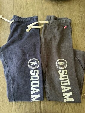 Squam Logo Sweatpants - Navy and Charcoal